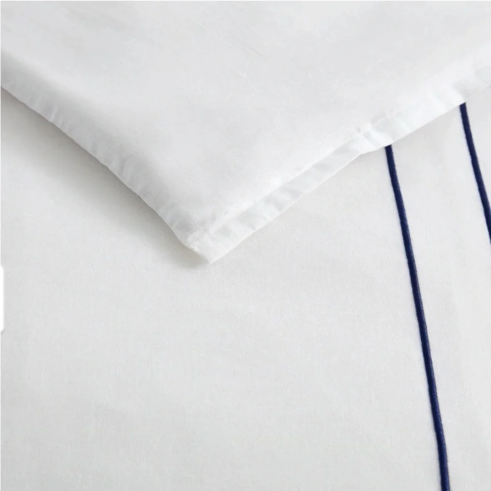 Nautica Alden Embroidered White Duvet Cover Set - Twin